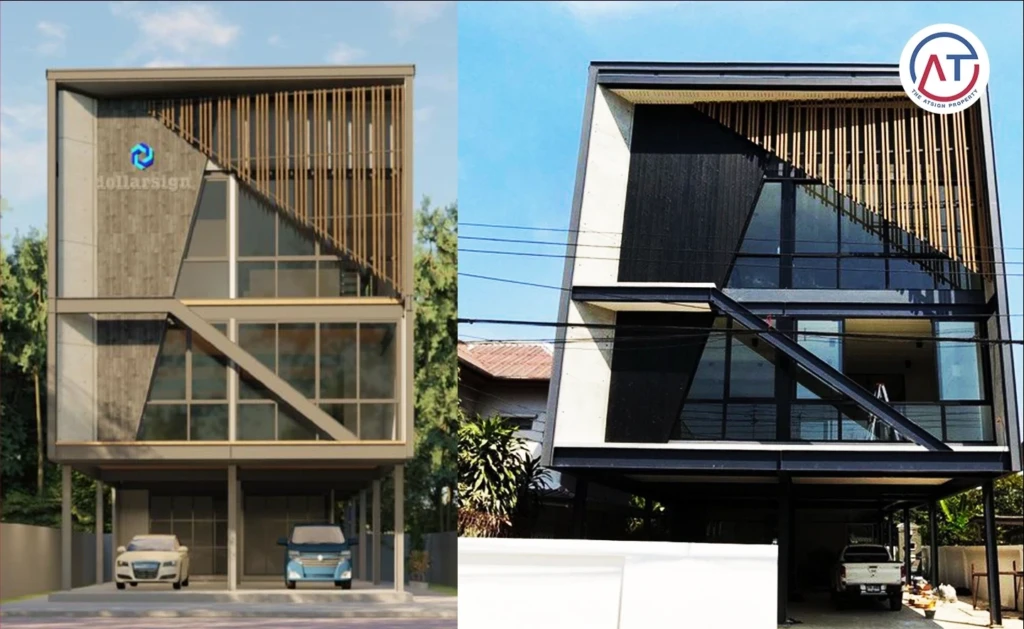 ผลงานก่อสร้างอาคารออฟฟิศ 3 ชั้น กรุงเทพกรีฑา